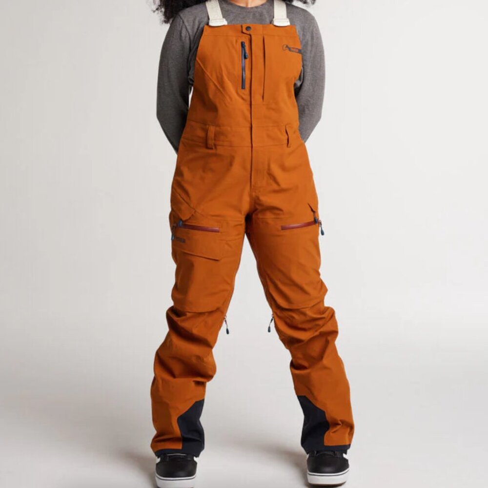 Women's Trew Gear Chariot Bib Primo, SHORT Length, Medium, Ginger